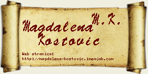 Magdalena Kostović vizit kartica